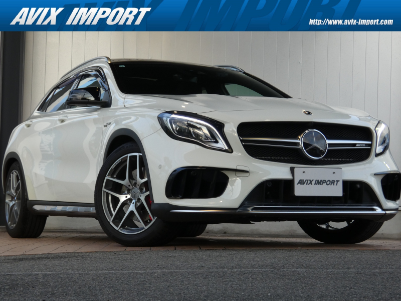 AMG GLA GLA45 4MATIC 後期型 RSP ﾊﾟﾉﾗﾏSR 黒革 ACC LEDﾍｯﾄﾞﾗｲﾄ ｼｰﾄﾋｰﾀｰ  純正8ｲﾝﾁﾅﾋﾞ Bｶﾒﾗ 地ﾃﾞｼﾞ AppleCarPlay 純正19AW 赤ｷｬﾘﾊﾟｰ 禁煙 下取車 正規D車
