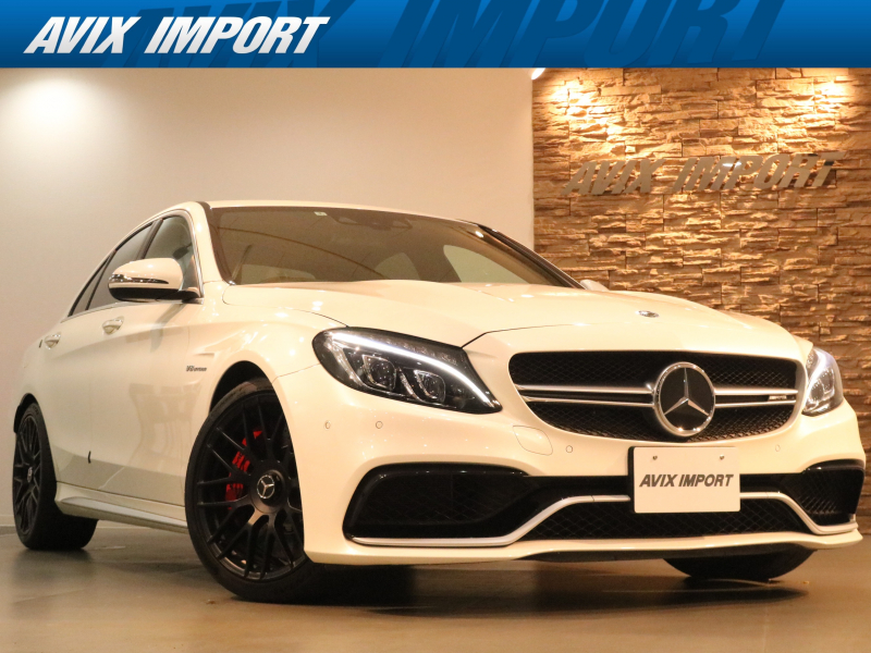 AMG Cクラス C63 S V8ﾂｲﾝﾀｰﾎﾞ 右H正規D車 ｴｸｽｸﾙｰｼﾌﾞPKG 赤/黒革 ｼｰﾄﾋｰﾀｰ ｴｱﾊﾞﾗﾝｽPKG 純正ﾅﾋﾞ地ﾃﾞｼﾞ Burmesterｻｳﾝﾄﾞ Bｶﾒﾗ＆PTS HUD＆ﾚｰﾀﾞｰｾｰﾌﾃｨPKG 赤ｷｬﾘﾊﾟｰ 専用19ｲﾝﾁAW
