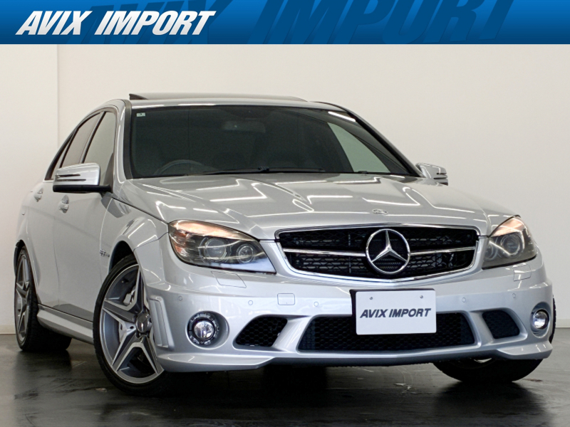 AMG Cクラス C63 AMG V8 右H正規D車 ｶﾞﾗｽSR 黒革 ｼｰﾄﾋｰﾀｰ 純正HDDﾅﾋﾞ Bｶﾒﾗ＆PTS ｸﾙｺﾝ ﾊﾞｲｷｾﾉﾝHL 純正18ｲﾝﾁAW