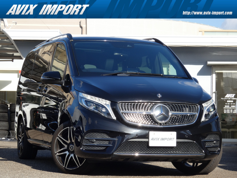 メルセデスベンツ Vクラス V220d AVG ﾛﾝｸﾞ AMGﾗｲﾝ 後期型 RSP ﾌﾙﾌﾗｯﾄｼｰﾄ 黒革  ｼｰﾄﾋｰﾀｰ LED MBUXﾅﾋﾞ地ﾃﾞｼﾞ 360°ｶﾒﾗ Brumester ﾘｱｴｱｺﾝ ﾘｱﾂｲﾝﾓﾆﾀｰ 社外ﾃﾞｼﾞﾀﾙｲﾝﾅｰﾐﾗｰ 純正19AW 7人乗 禁煙 正規D車