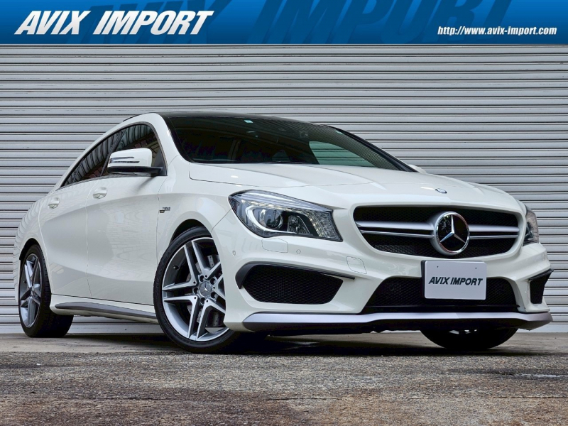 AMG CLAクラス CLA45 4MATIC ﾊﾟﾉﾗﾐｯｸR 黒革 ｼｰﾄﾋｰﾀｰ 純正HDDﾅﾋﾞ地ﾃﾞｼﾞ Bｶﾒﾗ＆PTS ﾚｰﾀﾞｰｾｰﾌﾃｨPKG 赤ｷｬﾘﾊﾟｰ 純正18ｲﾝﾁAW 禁煙