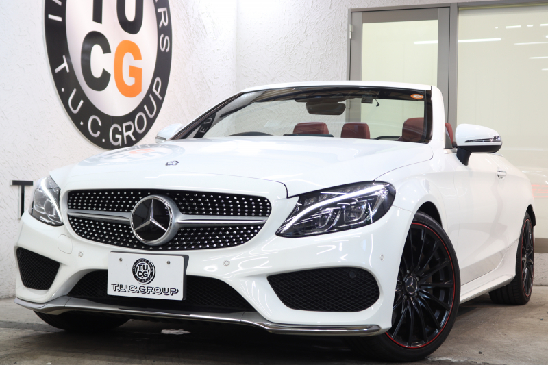 メルセデスベンツ Cクラス C300ｶﾌﾞﾘｵﾚ ｽﾎﾟｰﾂ ﾚｰﾀﾞｰｾｰﾌﾃｨPKG　受注生産ﾓﾃﾞﾙ ｷｰﾚｽｺﾞｰ 赤本革 ｴｱｽｶｰﾌ 赤幌 HDDﾅﾋﾞTV BT音楽 ﾌﾞﾙﾒｽﾀｰ ﾊﾞｯｸｶﾒﾗ PTS LEDﾗｲﾄ AMGｴｱﾛ 19AW ﾀﾞｲﾅﾐｯｸS 9AT　2年保証