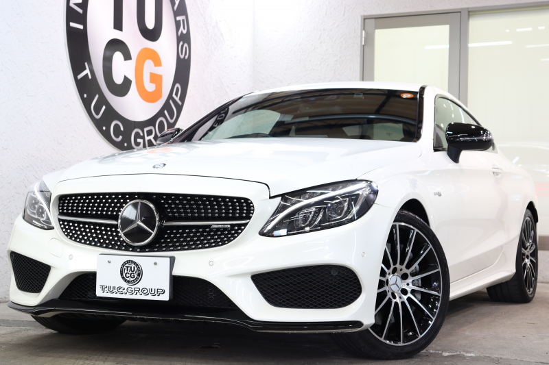 AMG Cクラス C43 4MATIC ｸｰﾍﾟ ﾚｰﾀﾞｰｾｰﾌﾃｨPKG　ｷｰﾚｽｺﾞｰ 黒本革 ﾍｯﾄﾞｱｯﾌﾟD HDDﾅﾋﾞTV BT音楽 ﾌﾞﾙﾒｽﾀｰ ﾊﾞｯｸｶﾒﾗ PTS LEDﾗｲﾄ ﾊﾝｽﾞﾌﾘｰA AMG専用装備&ﾁｭｰﾆﾝｸﾞﾀﾞｲﾅﾐｯｸｾﾚｸﾄ 9AT　2年保証