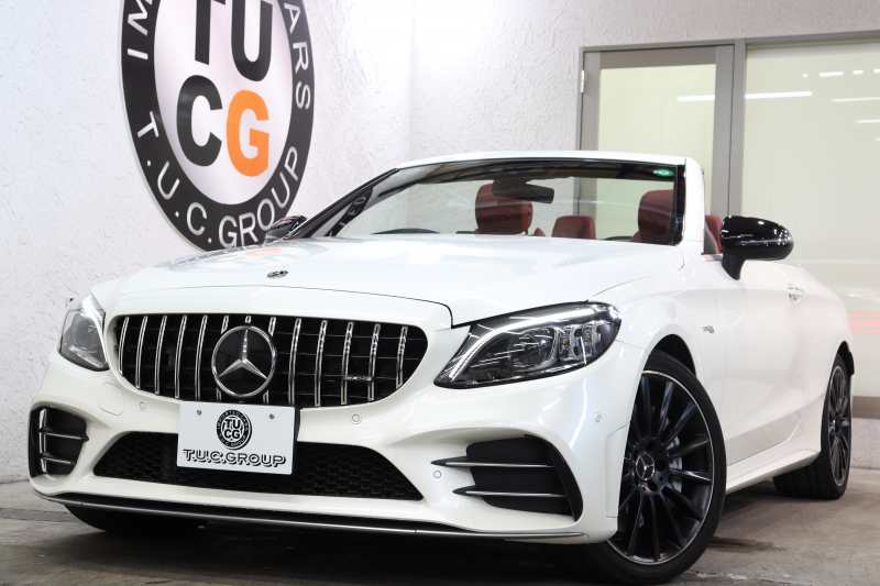 AMG Cクラス C43 4MATIC ｶﾌﾞﾘｵﾚ ﾚｰﾀﾞｰｾｰﾌﾃｨPKG　後期 赤本革 ｴｱｽｶｰﾌ ﾍｯﾄﾞｱｯﾌﾟD HDDﾅﾋﾞTV ｽﾏﾎ連携 ﾌﾞﾙﾒｽﾀｰ ﾊﾞｯｸｶﾒﾗ PTS LEDﾗｲﾄ AMG専用装備&ﾁｭｰﾆﾝｸﾞﾀﾞｲﾅﾐｯｸｾﾚｸﾄ ﾊﾟﾅﾒﾘｶｰﾅｸﾞﾘﾙ 赤幌 9AT　2年保証