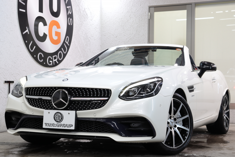 AMG SLC SLC43 AMGﾅｲﾄ&ﾚｰﾀﾞｰｾｰﾌﾃｨPKG　ｷｰﾚｽｺﾞｰ 黒本革 ｴｱｽｶｰﾌ ﾏｼﾞｯｸｽｶｲR HDDﾅﾋﾞTV ｽﾏﾎ連携 harman/kardon Bｶﾒﾗ PTS DSRC LEDﾗｲﾄ AMG専用装備&ﾁｭｰﾆﾝｸﾞ 9AT　2年保証
