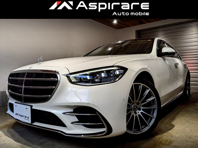 メルセデスベンツ Sクラス S500 4マチック AMGライン レザーエクスクルーシブパッケージ　マキアートベージュレザーシート　フルアンビエント　リラクゼーション　シートベンチレーション　前後シートヒーター　Burmester　1オーナー