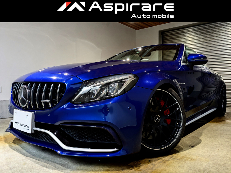 AMG Cクラス C63Sカブリオレ AMGパフォーマンスエグゾーストマフラー　ナッパレザーシート　パナメリカーナグリル　レーダーセーフティー　AMG19インチAW